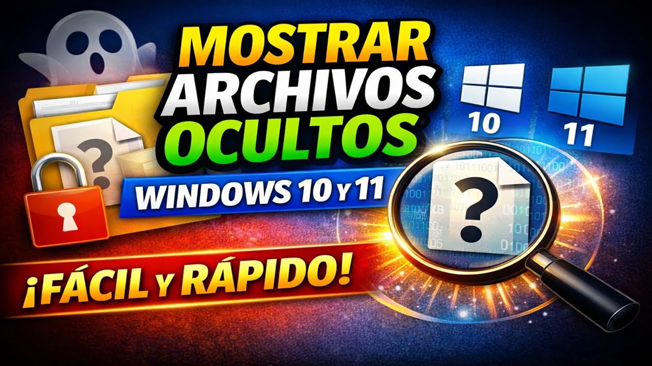 📂Mostrar Archivos Ocultos en Windows 10 y 11 | Método Fácil👀