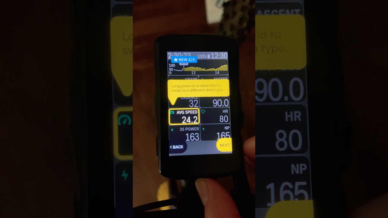 Great update for the Karoo - in ride data change #ride #bike