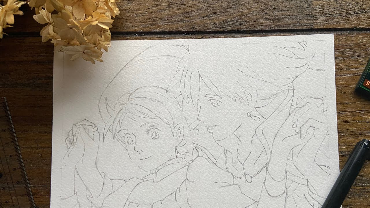 Studio Ghibli scenes | Howl’s moving castle drawing ✍️