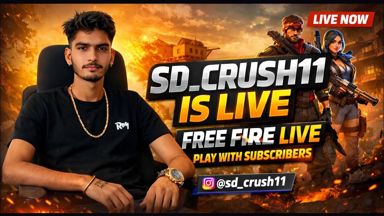 🔥 Free Fire Live | Play With Subscribers | @sd_crush11
