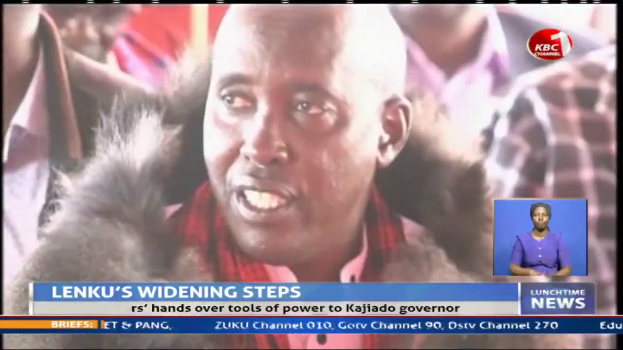 Kajiado Gov.Joseph Ole Lenku handed  tools of power and registration by the maasai community elders