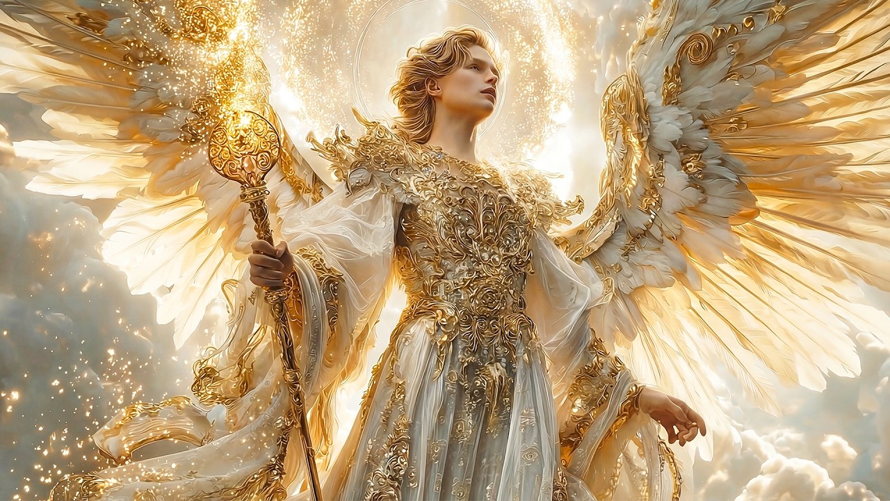 Heavenly Herald: The Angel Who Holds the Key to Eternal Radiance Amidst the Sacred Palaces