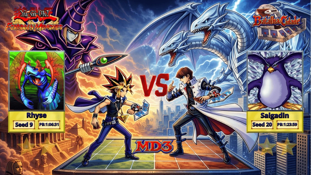 Yu-Gi-Oh Forbidden Memories | Batalha da Cidade MD3 | Rhyse (0) vs Salgadin (0) SemiFinal
