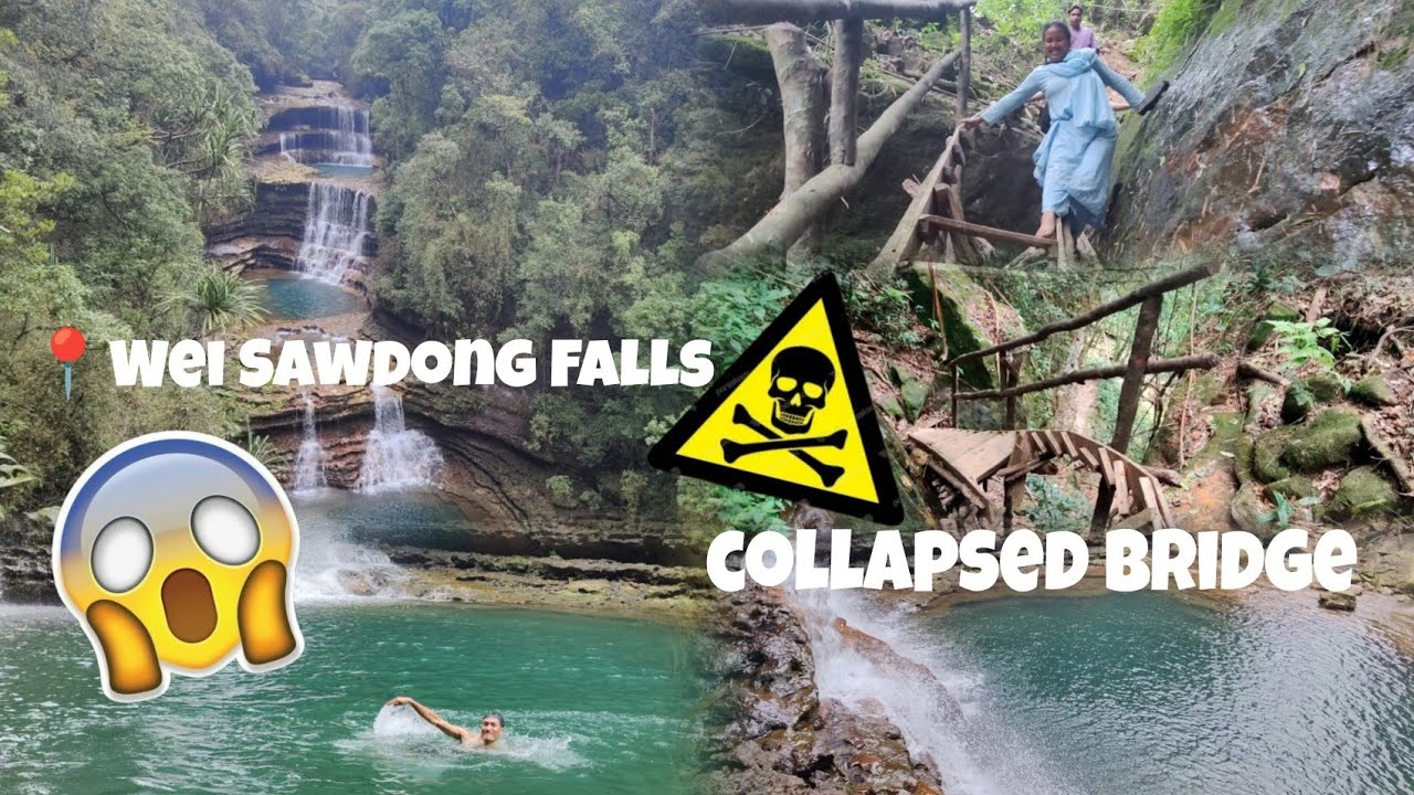 📍Wei Sawdong Falls | Meghalaya🌿✨ #travel #adventure #familyvlog #arunachalpradesh #meghalaya #nature