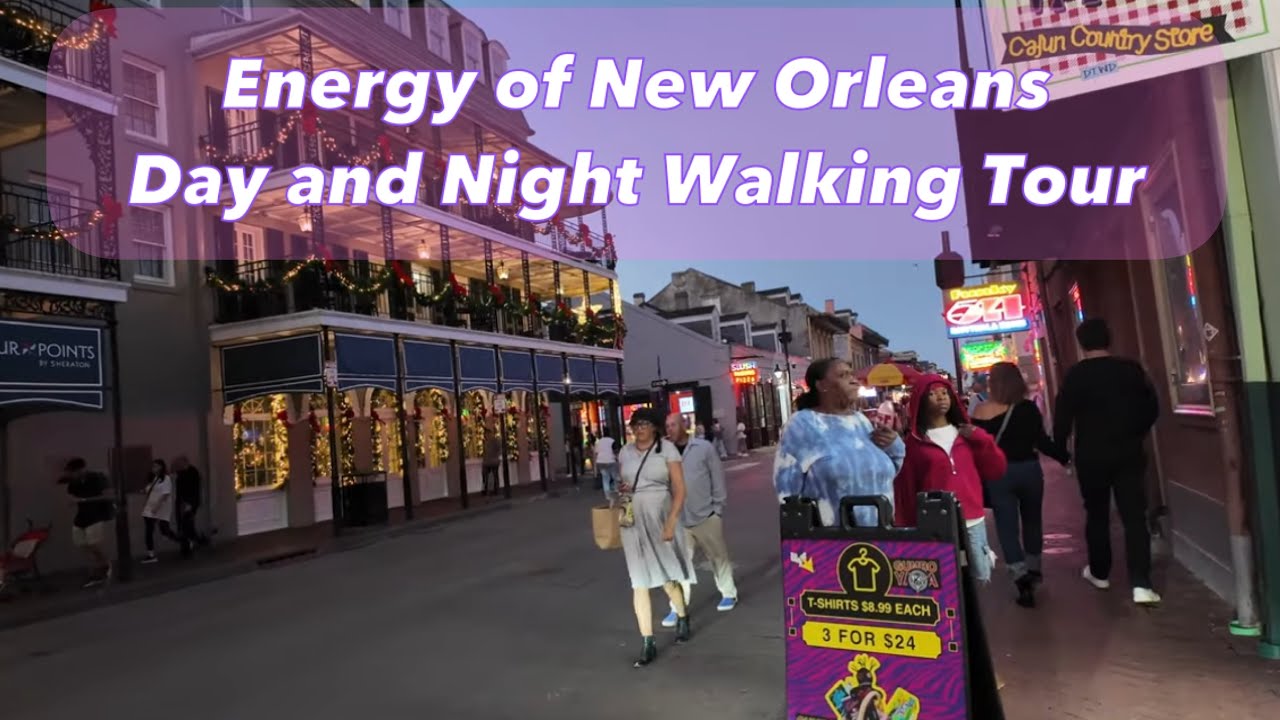 New Orleans Day and Night Walking Tour [4K] 