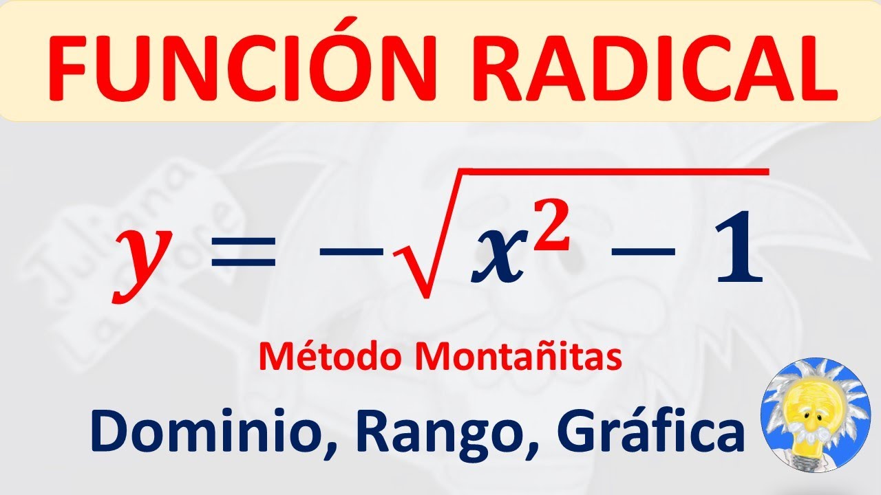 📉 FUNCIÓN RADICAL NEGATIVA - Raíz cuadrada con signo negativo | Dominio, rango y gráfica  | Juliana