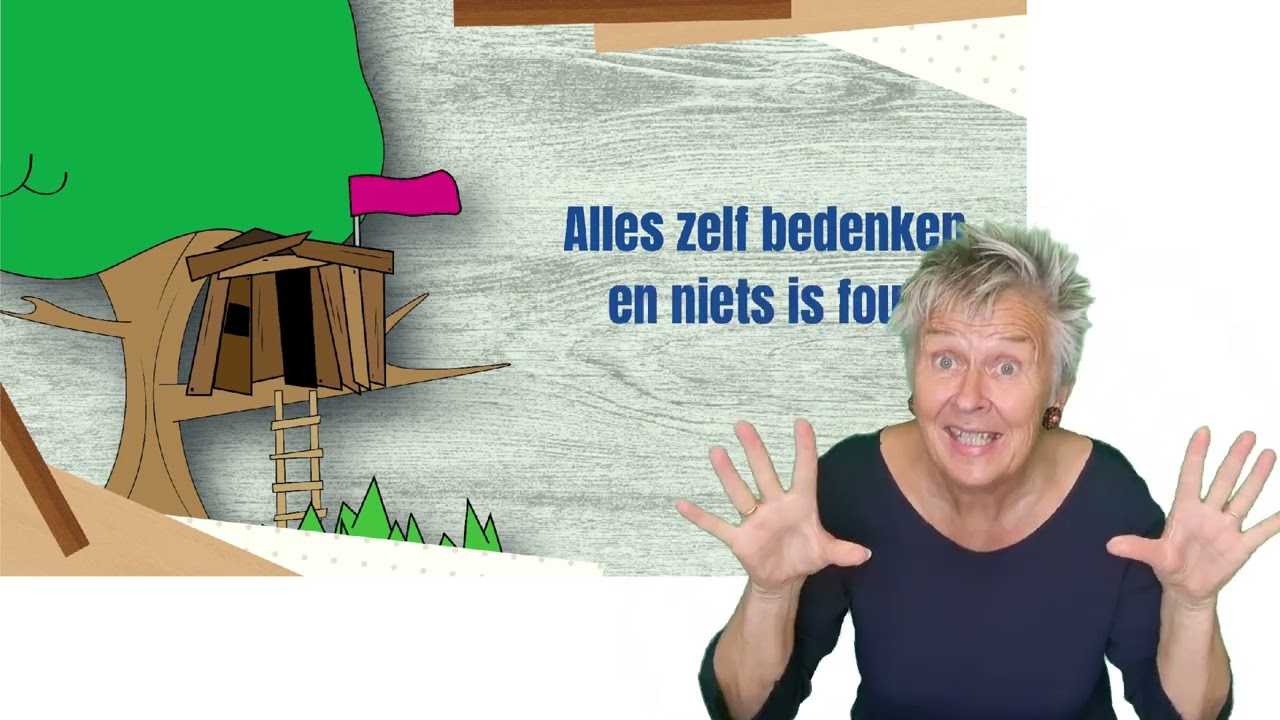 Uitleg lied: Wij gaan huttenbouwen - Zingen met gebaren (©Theater Troef)
