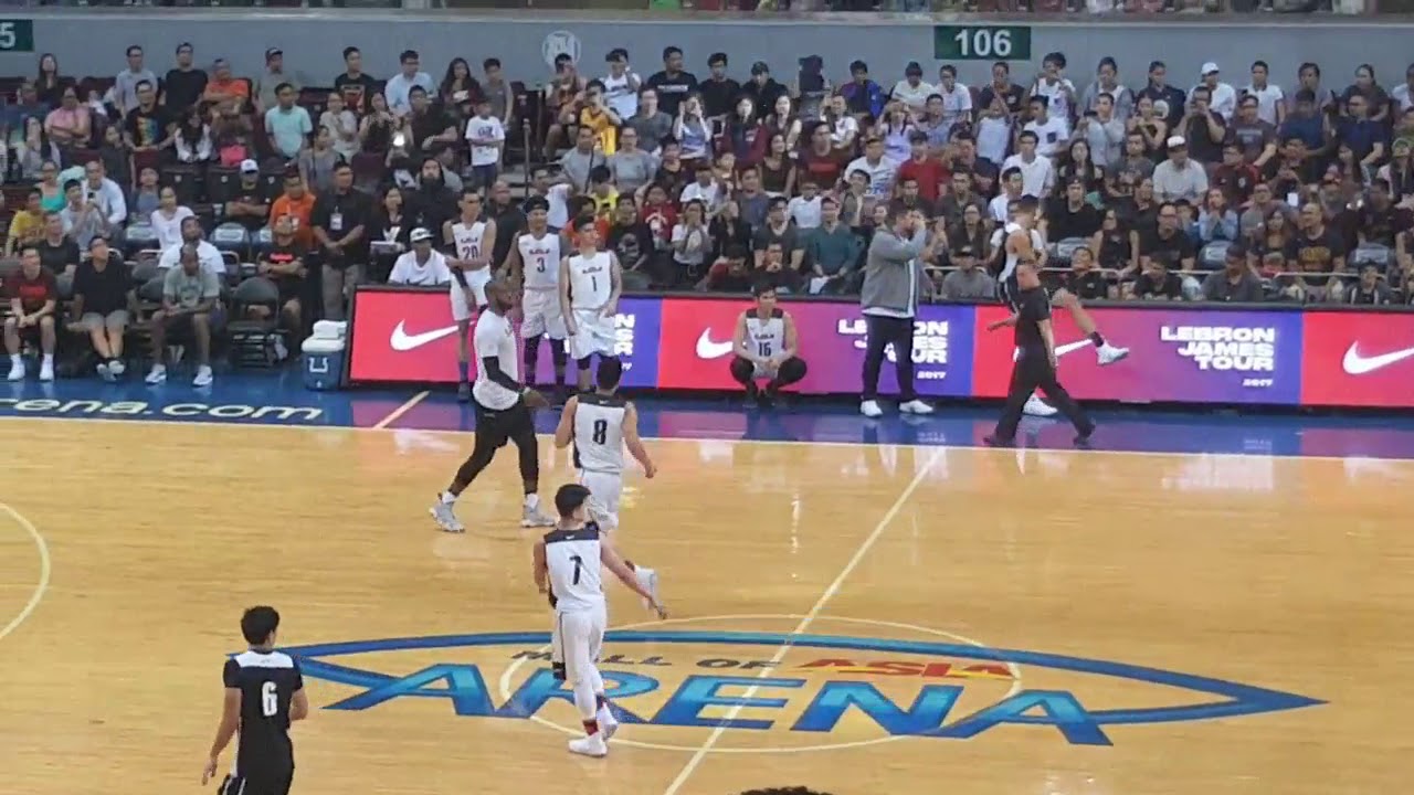 LeBron James Manila Tour 2017, Plays with Gilas ' Kai Sotto, Kiefer Ravena, Matthew Wright, Japeth A