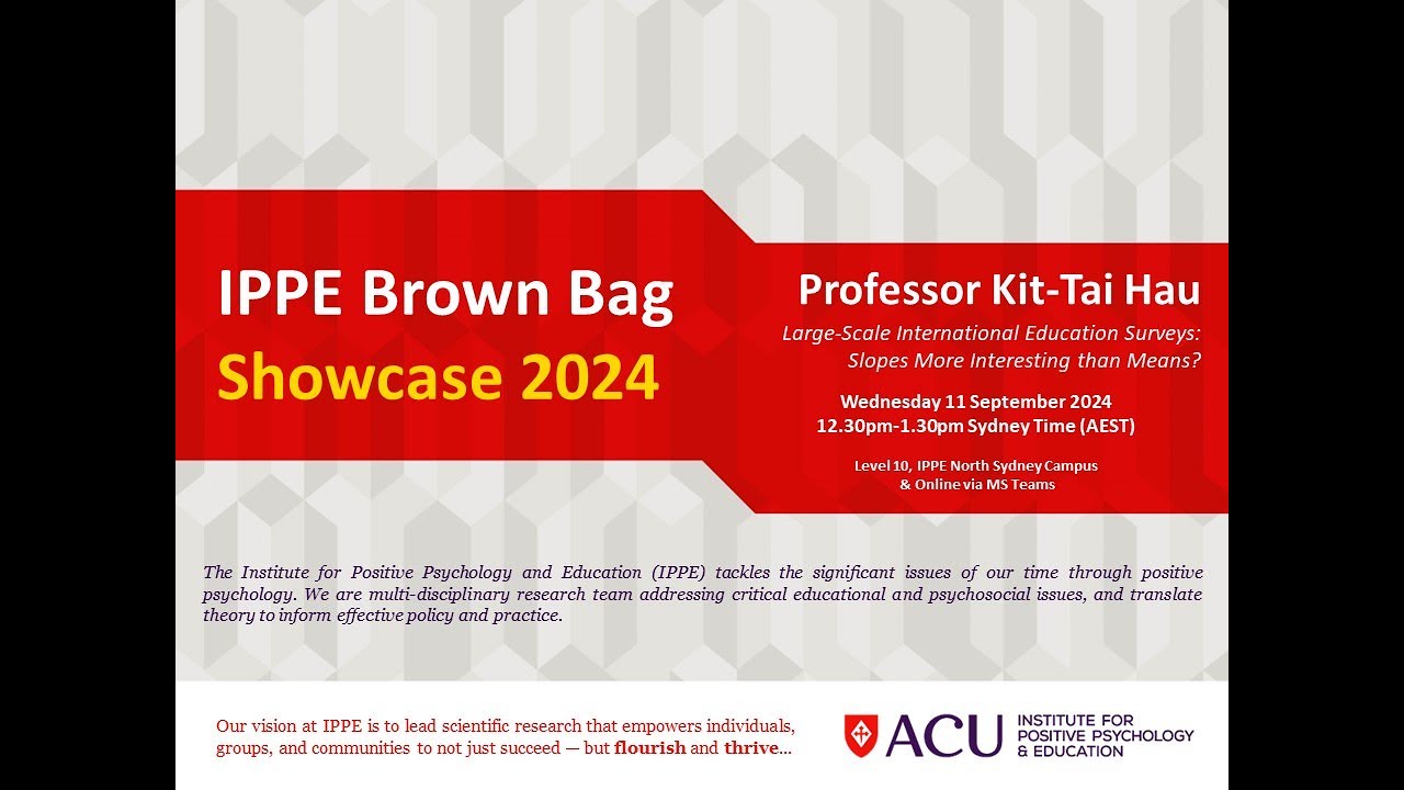 IPPE 2025 Brown Bag Showcase | Professors KT Hau and Herb Marsh