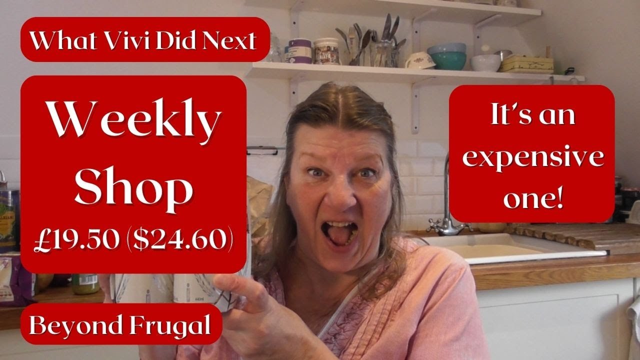 At Home: Weekly shop £19.50 ($24.60). It's an expensive one!