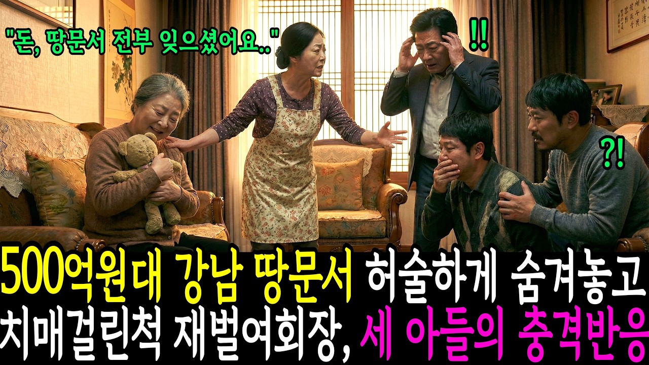 500억원대 강남 땅문서 허술하게 숨기고 치매 걸린척 재벌여회장, 그 말을 듣고 직후 세 아들의 충격적인 행동이..?ㅣ시니어사연ㅣ사연라디오ㅣ오디오북