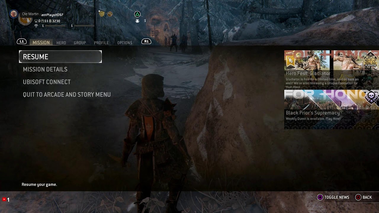 Playing For Honor story with friend