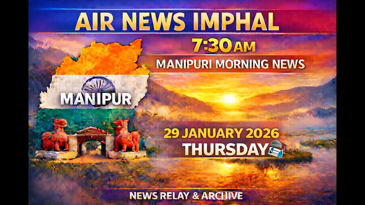 AIR News Imphal | 7:30 AM | 29, January 2026 | Thursday | (Manipuri News Relay & Archive)