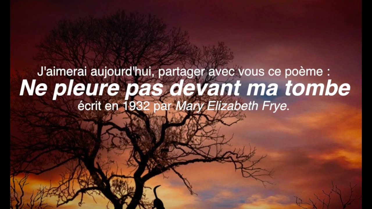 Ne pleure pas devant ma tombe