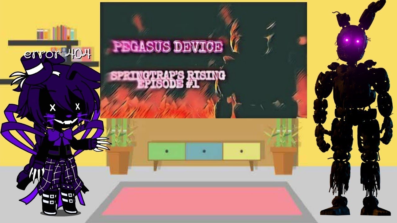 aftons react to Pegasus device (episode 1 springtrap's rising)@The Dark Codex