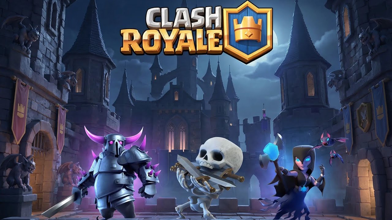 Almoço gótico Clash royale 🖤 👻 💀 conta do zero deck Gótico