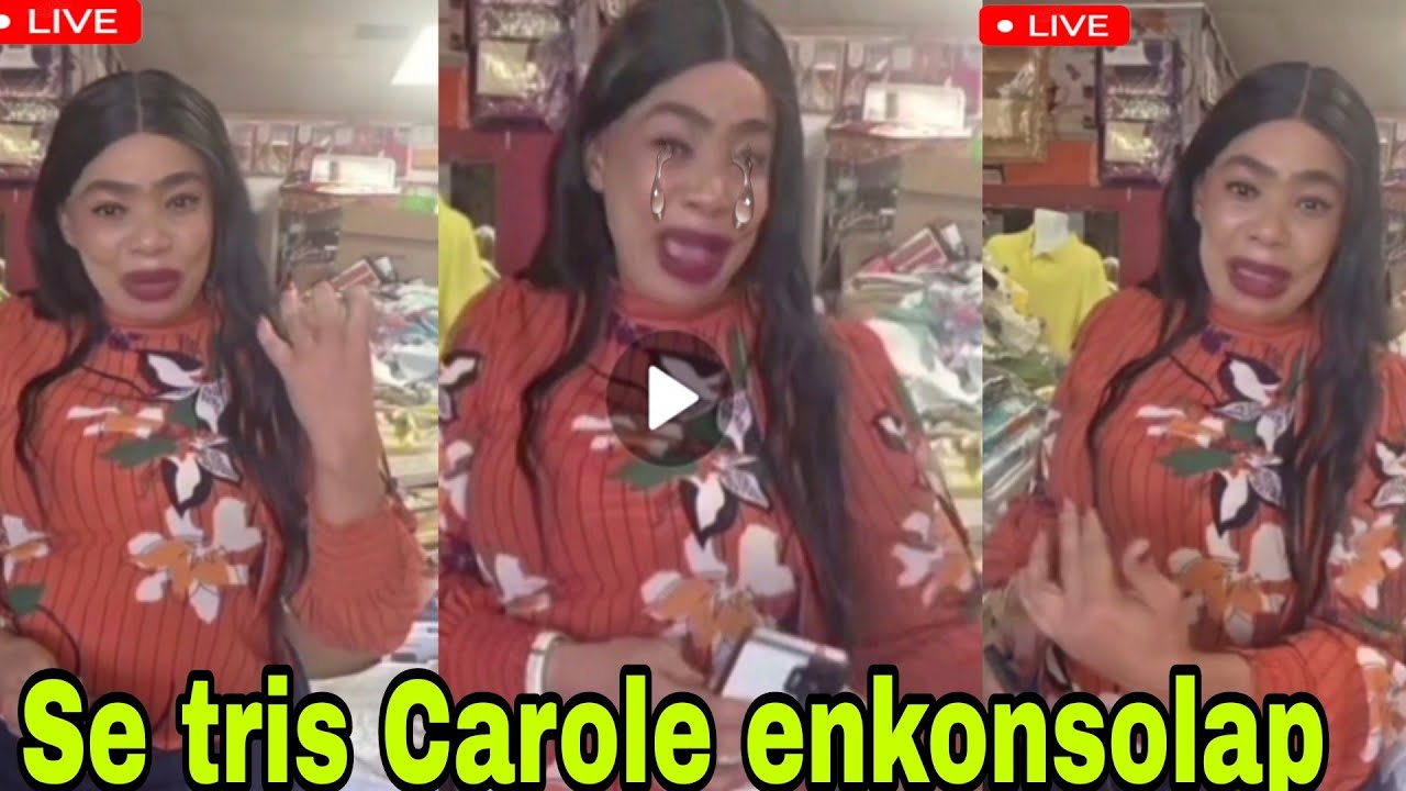 Se tris manzè Carole pete kriye la pran gwo frap sou entenet ey Carole ap abandone bagay yo grav