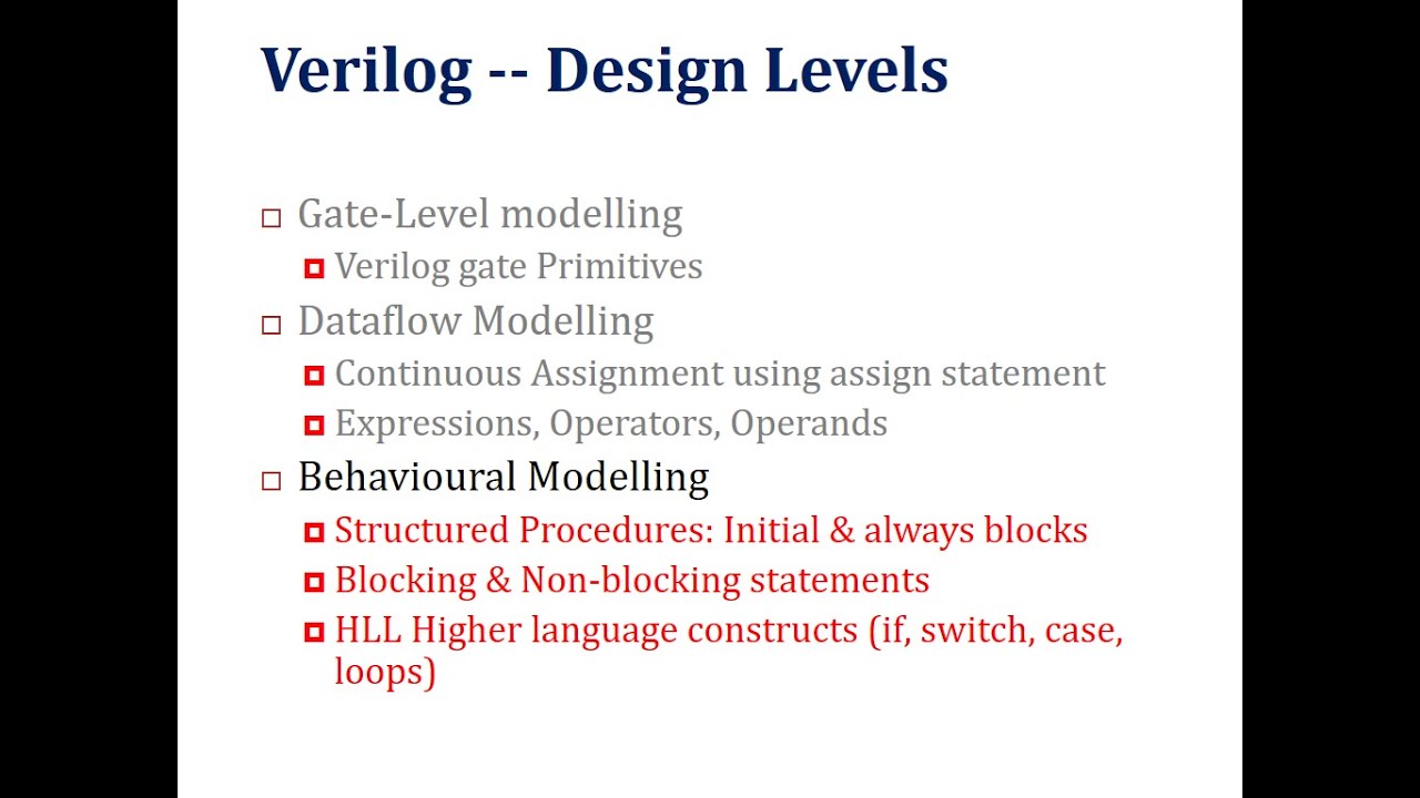 What is Behavioral Modelling in Verilog