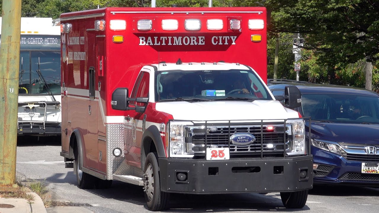 Baltimore City Fire Department Ambulance 25 Responding