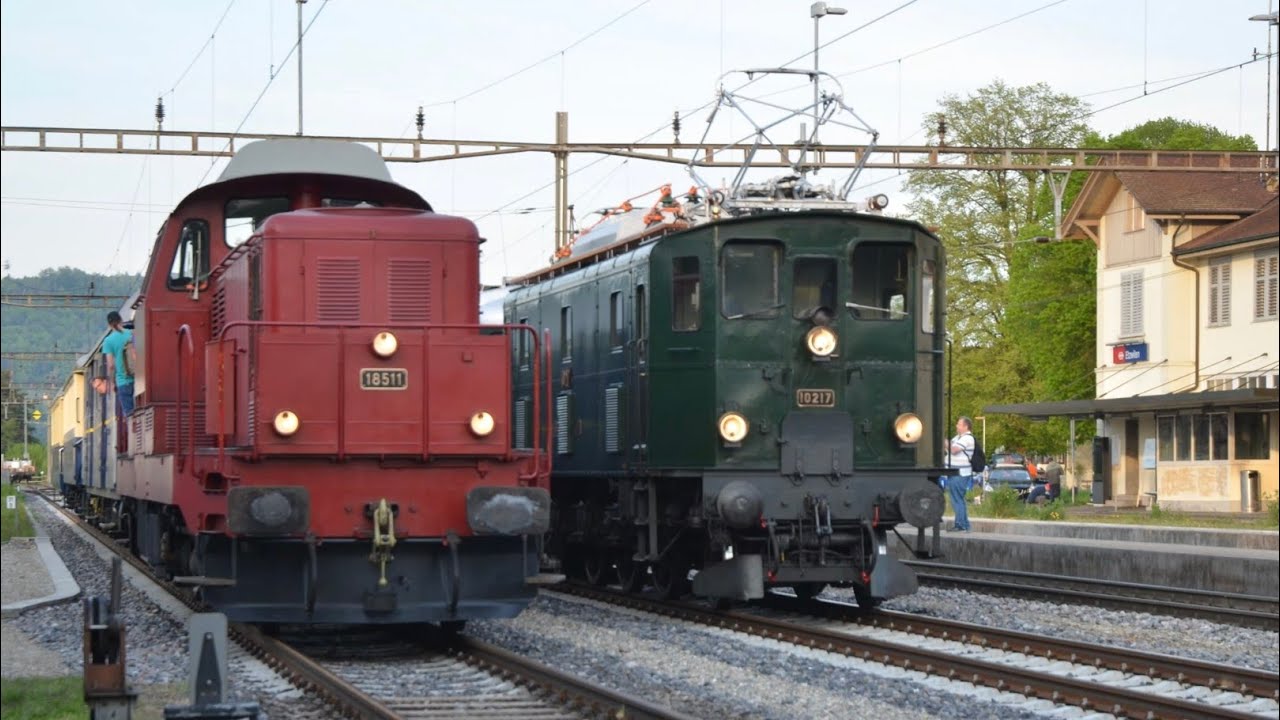 150 Jahre Nationalbahn wird gefeiert in Etzwilen| Die R&uuml;ckfahrt der Gastfahrzeuge