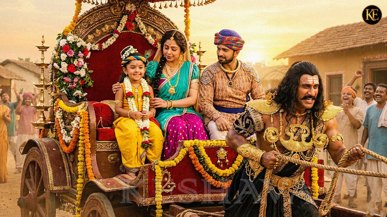 कंस ने बाल कान्हा और मइया-बाबा को गाँव की सड़कों पर घुमाया || YMKN || Shree Krishan leela
