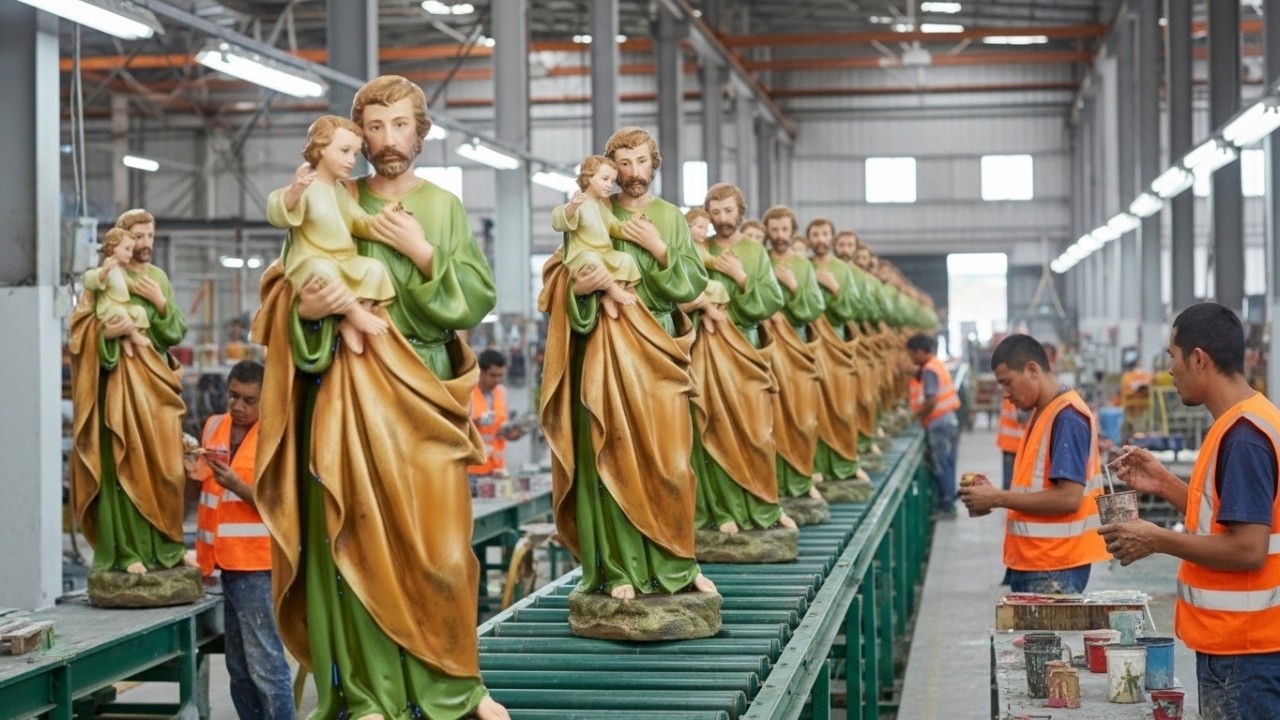 Inside the Saint Joseph Statue Factory | How Religious Statues Are Made - Home Seller Saint