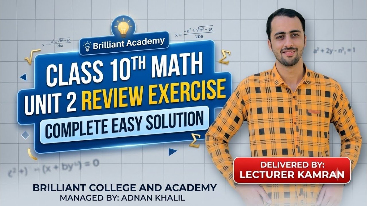 Class 10 Math Unit 2 Review Exercise | Complete Solution | PTB Math | Full Chapter 2 Review
