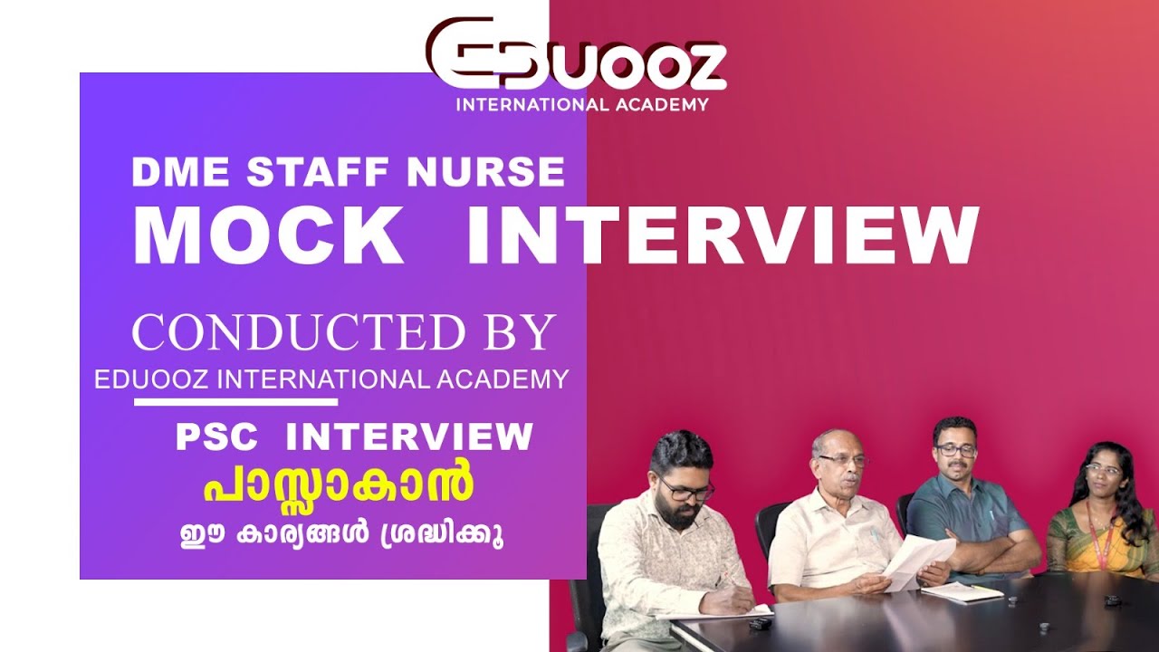 DME Staff Nurse Interview Preparation Session &ndash; Eduooz Academy