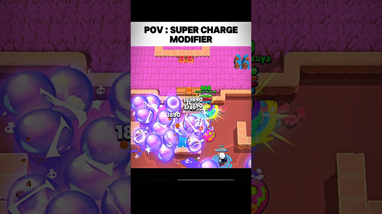 Super Charge Modifier in Tick Boss Fight  💀 #brawlstars