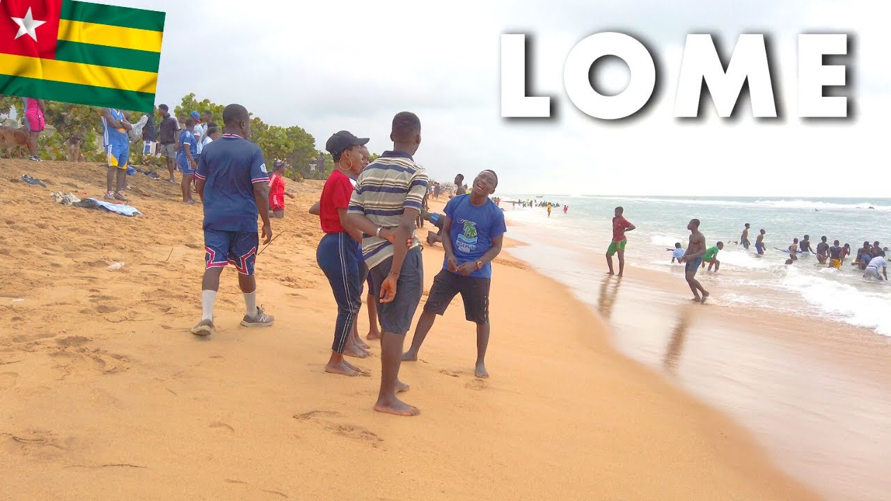 Lome Togo Beach life | Plage de Lomé Walking Tour【4K】