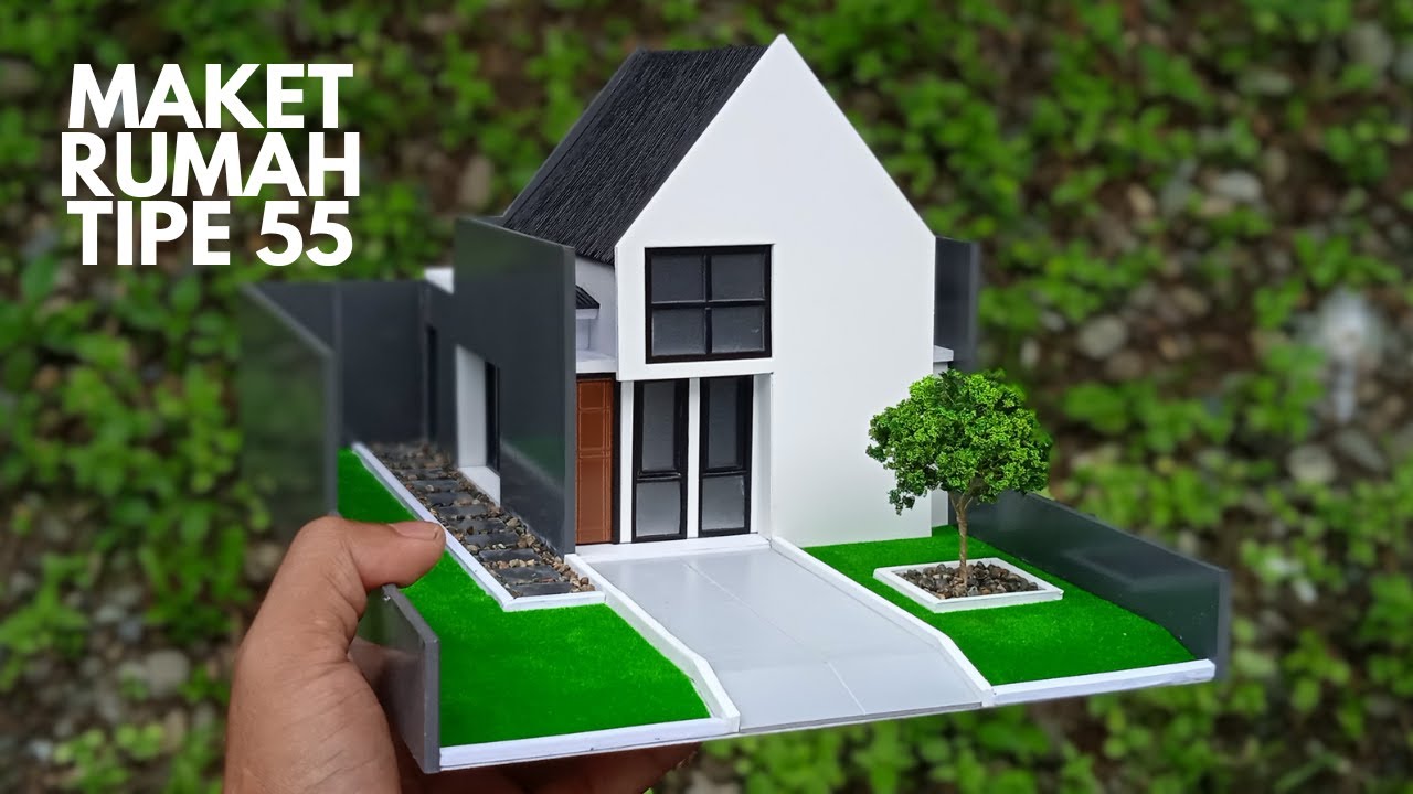 MAKET RUMAH SCANDINAVIAN || BELAJAR MEMBUAT MAKET/MINIATUR RUMAH ARSITEKTUR
