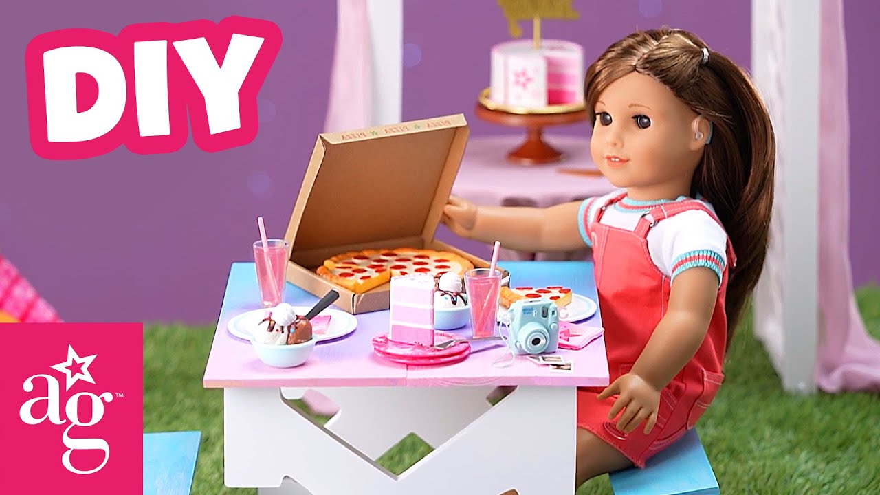 Backyard Fun DIY Picnic Table with Joss Kendrick | Doll DIY | @AmericanGirl