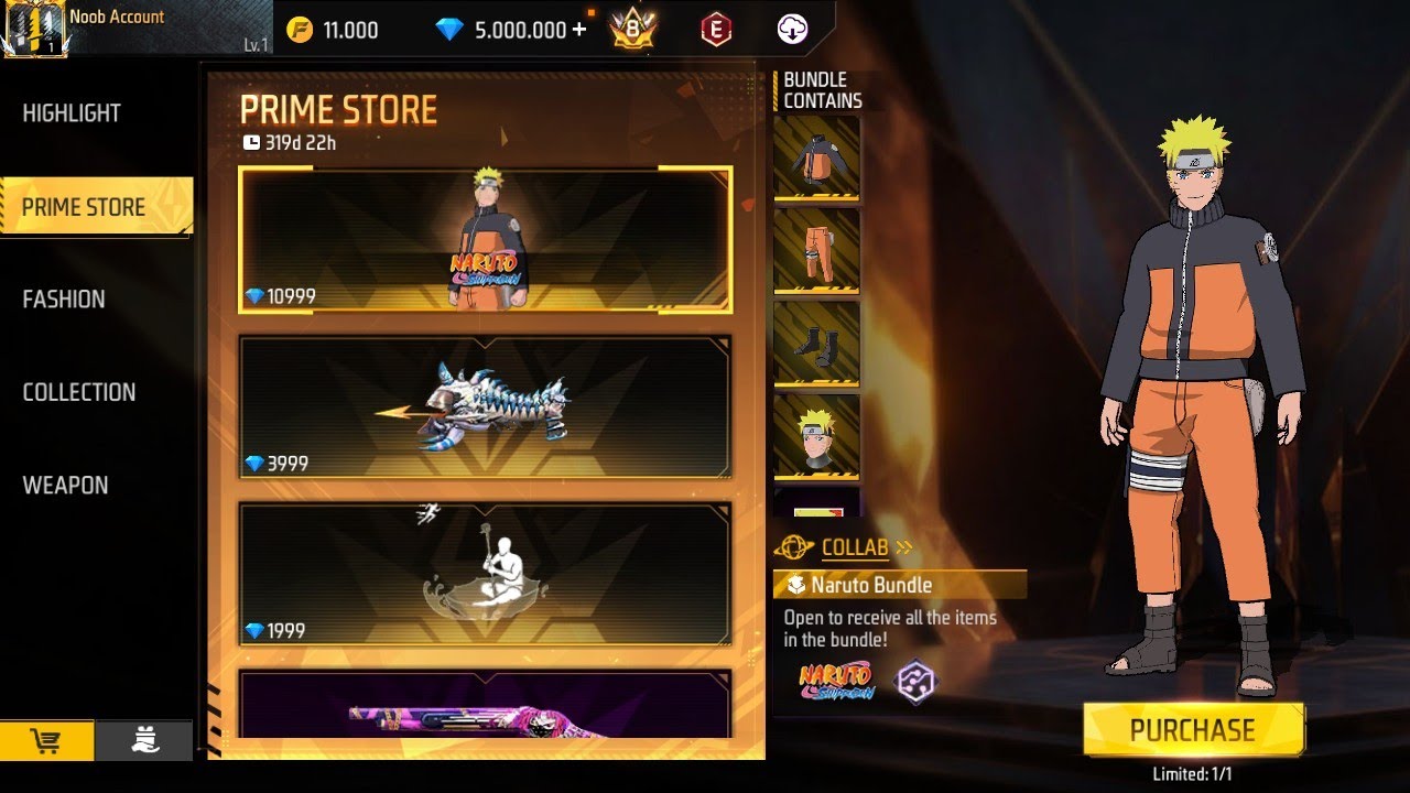 Noob Account 😱 What 5.000.000💎 can buy 🤑💸 #freefire #noob_to_pro