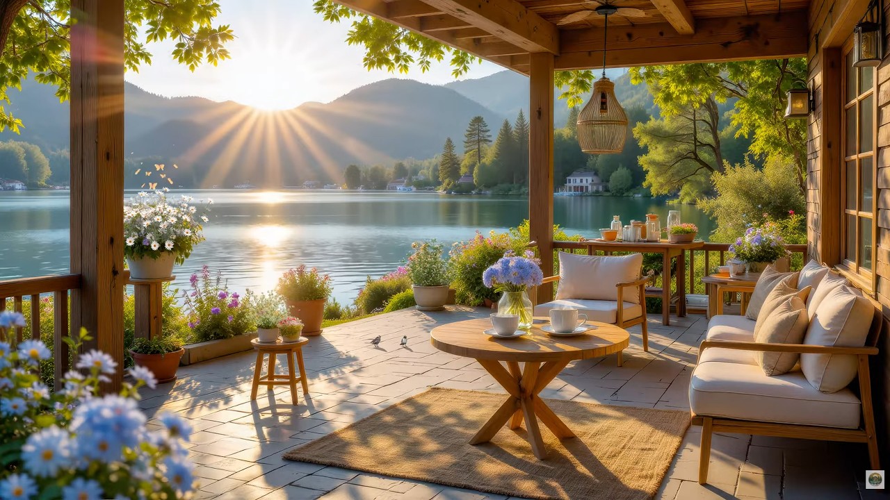 Soothing Cabin Piano Ambience 🌿🎹 Chill Spring Morning with Smooth Piano Music for Focus