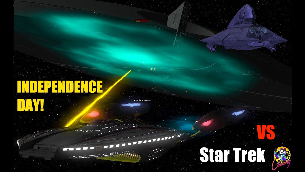 Independence Day ALIENS VS Star Trek - Mothership & Fighters! Starship Battles