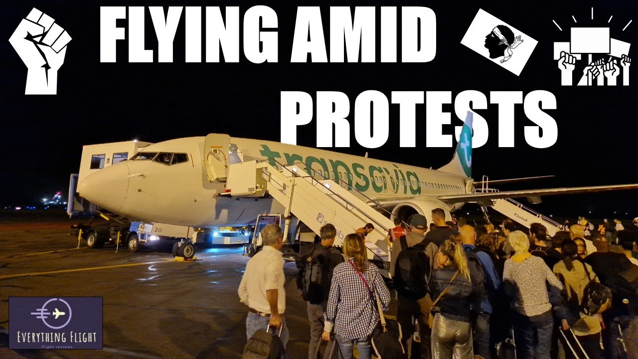 AIRPORT STRIKE! | Bastia Poretta - Rotterdam The Hague | TRANSAVIA Boeing 737-8K2