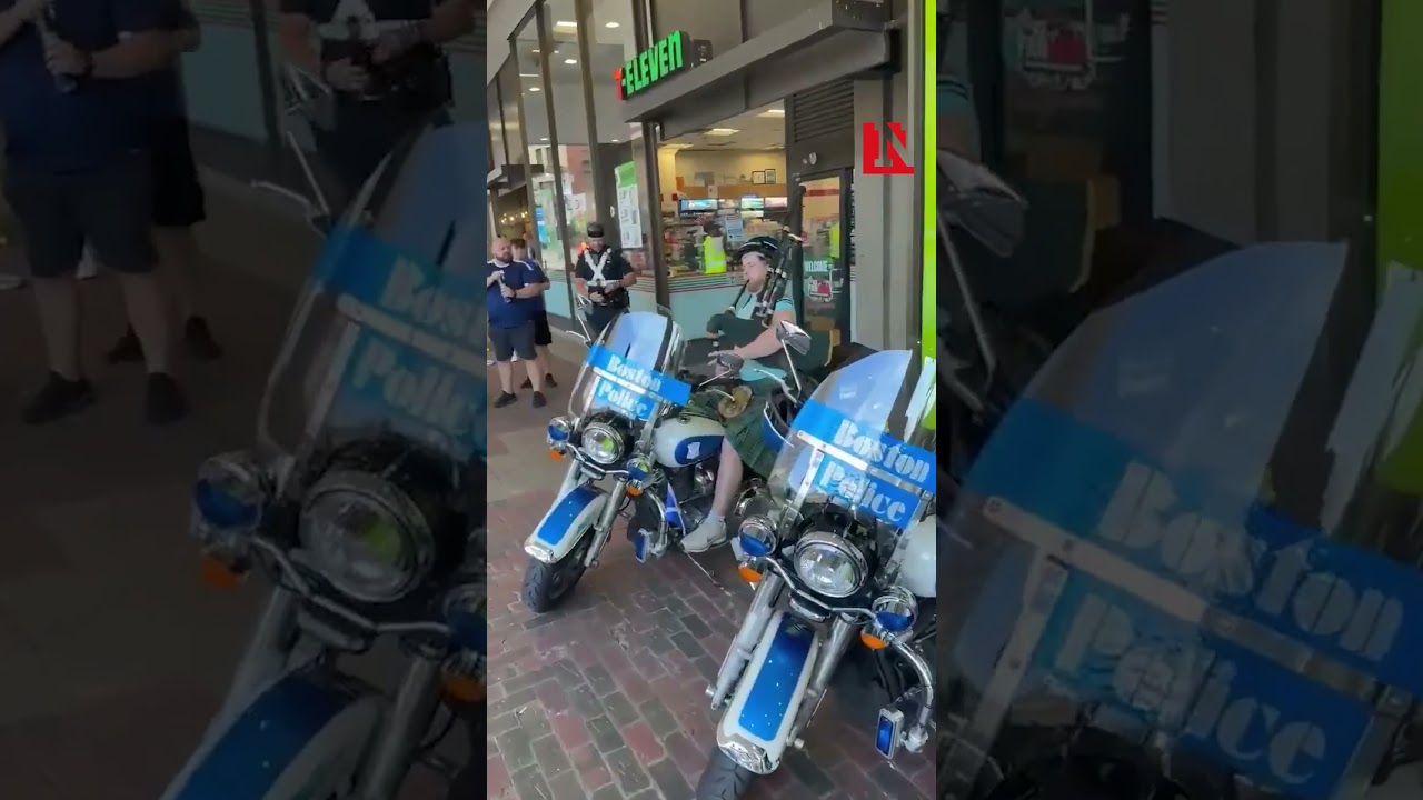 Scotland's Tartan Army Takes Over Boston With Bagpipes and Blue Lights
