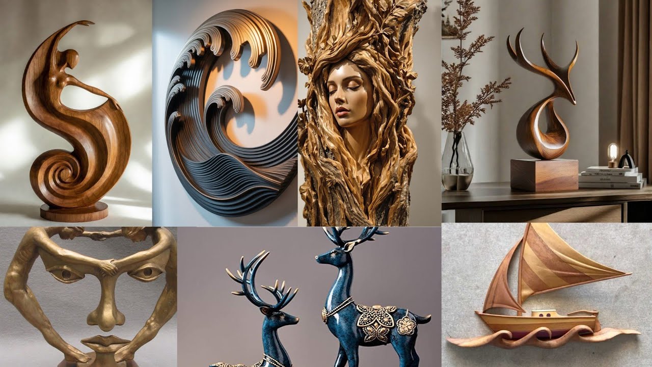 Wooden sculptures unique ideas for you