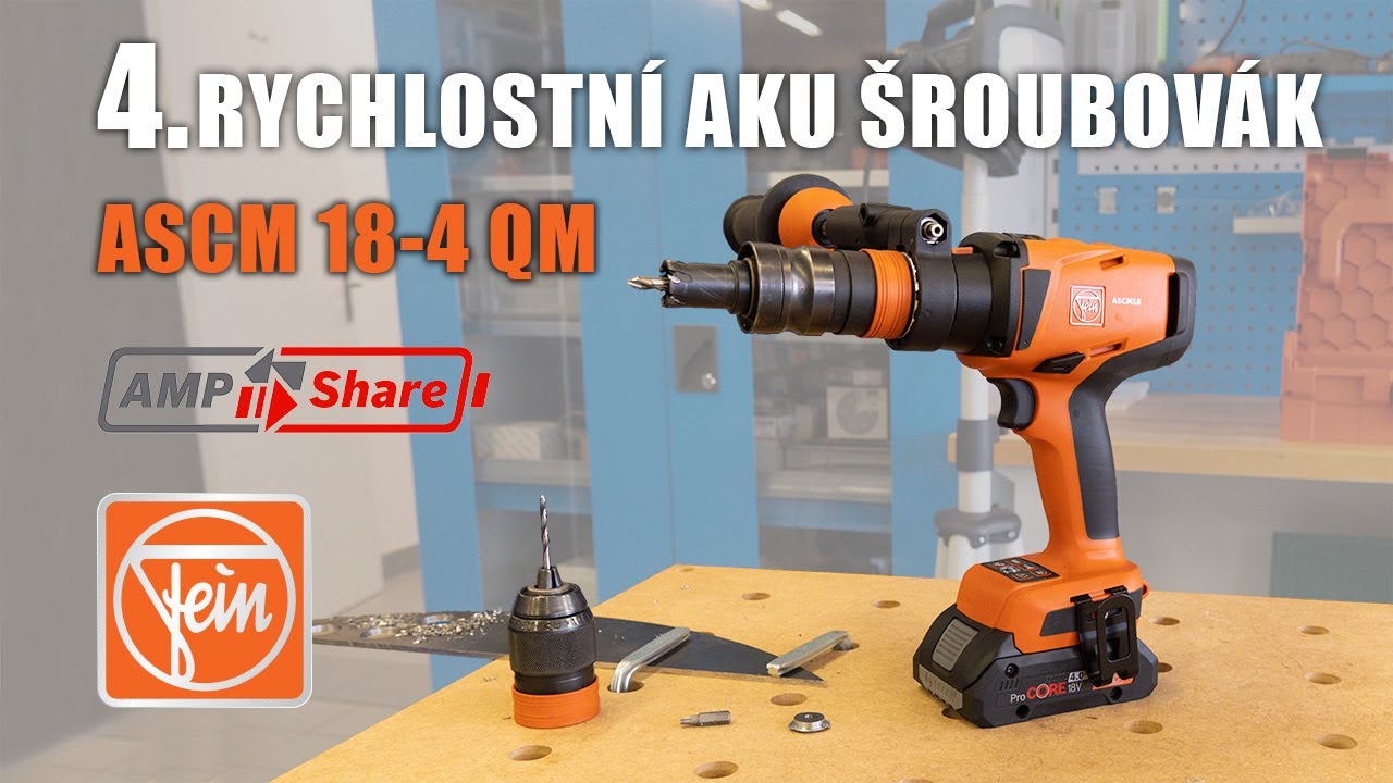 Nový 4-rychlostní aku šroubovák Fein ASCM 18-4 QM AMP-Share - první testování