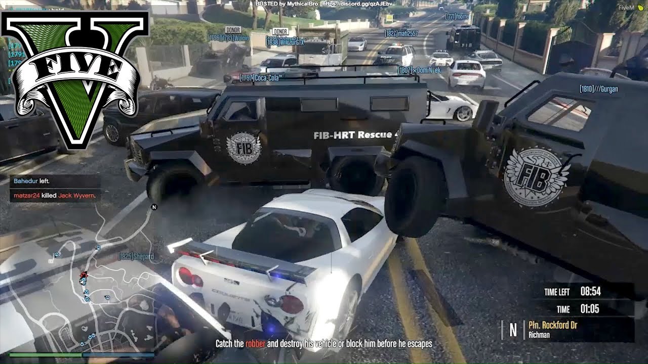 JESTEM ZŁODZIEJEM 2 vs POLICJANCI ZA DYCHĘ! - FiveM czyli GTA Online - Hogaty i Shepard #10