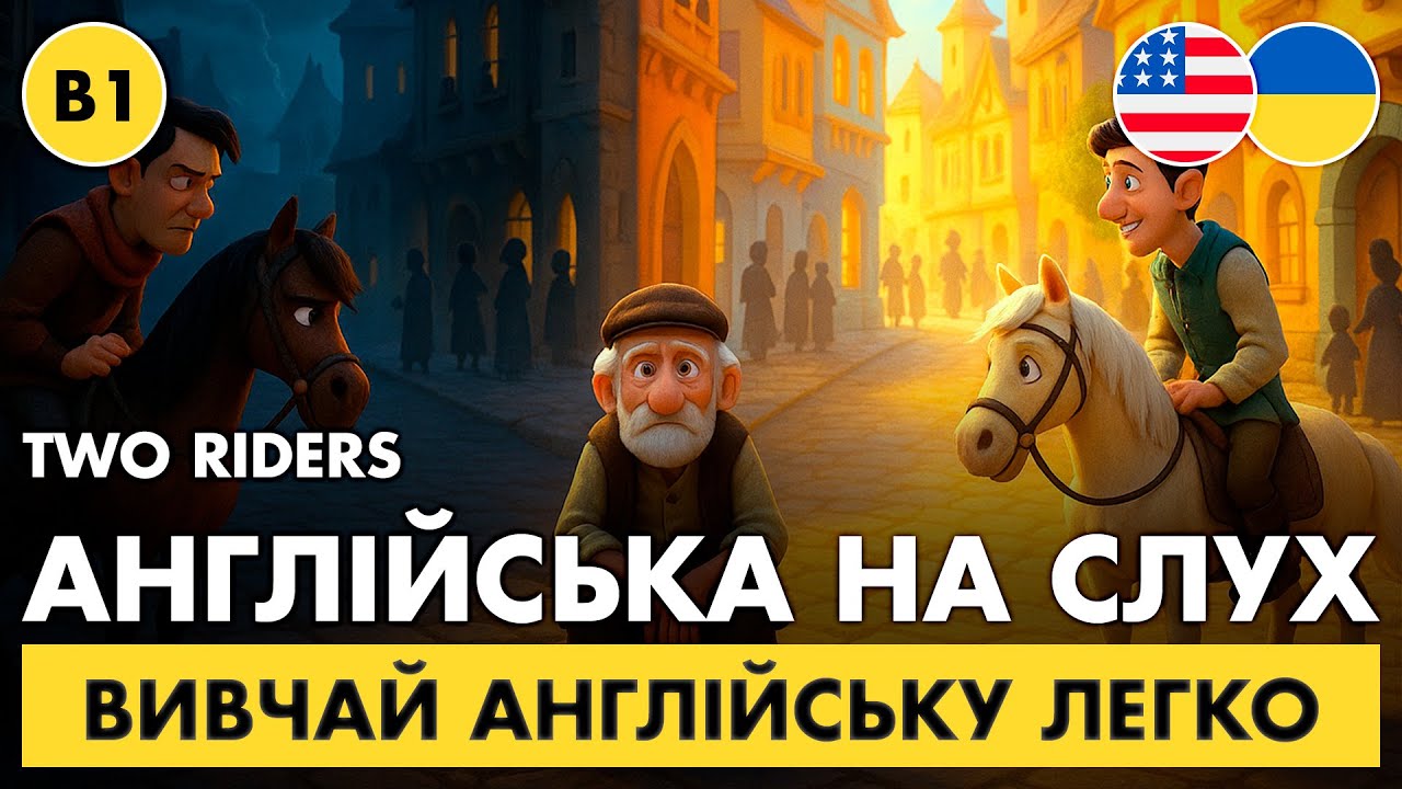 У тебе рівень B1, якщо зрозумієш цю розповідь || 🎧 Англійська мова на слух || 🐎 Two Riders