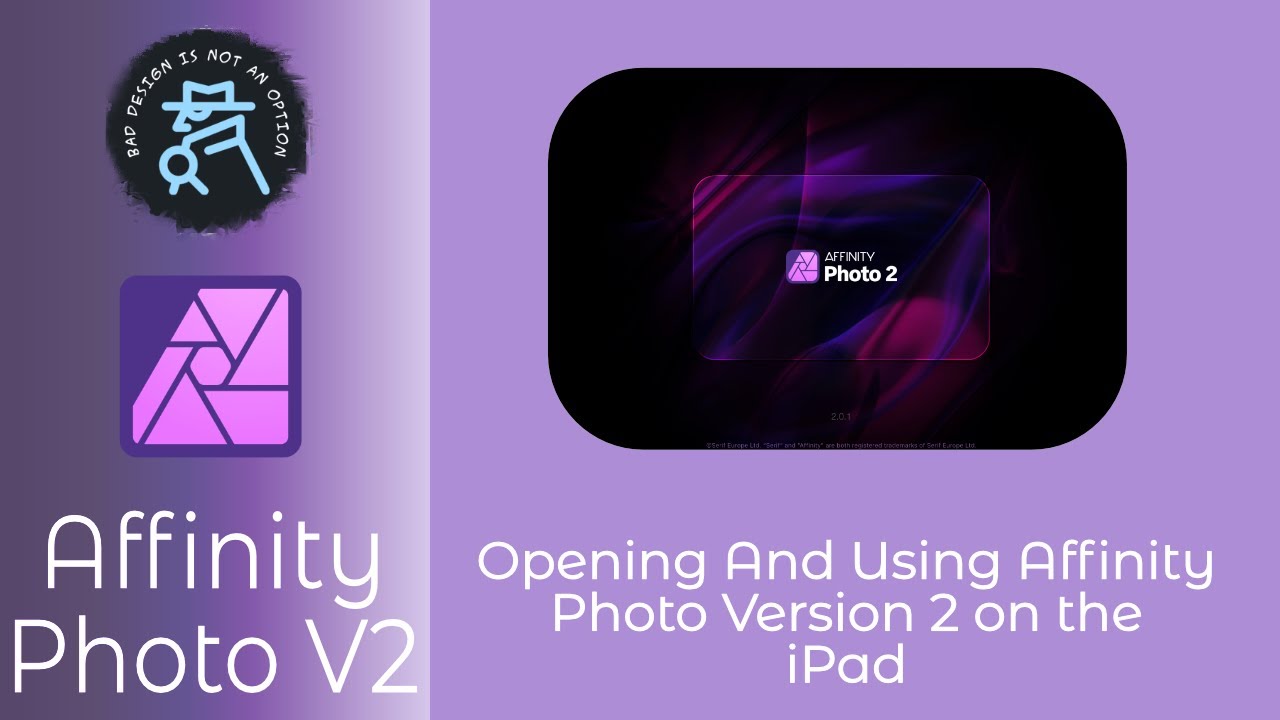 Opening And Using Affinity Photo Version 2 On The iPad an Introduction