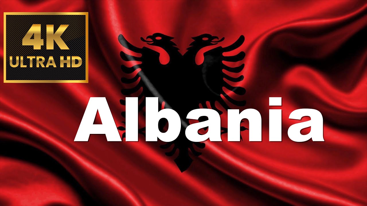 Albania Flag: 4K Video Screensaver Wallpaper for Tv 8 Hours