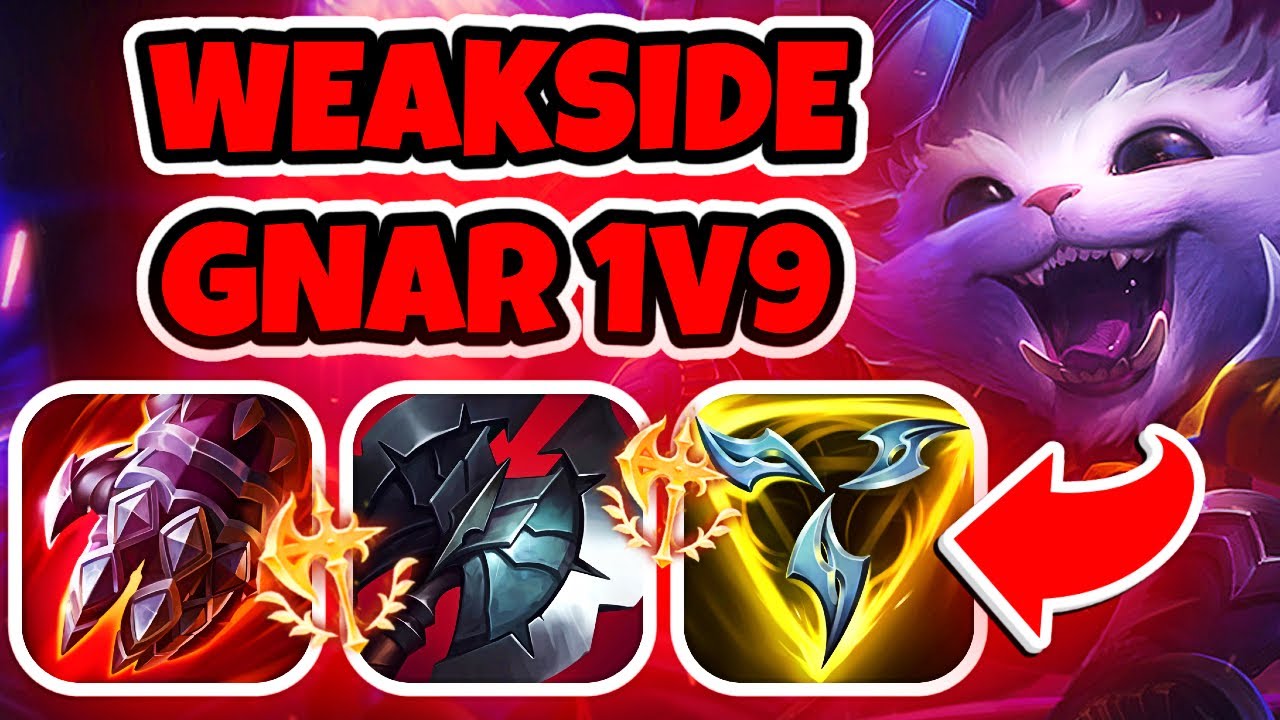 18 KILLS INSANE GNAR WEAKSIDE 1V9!!! Season 15 Gnar Gameplay (League of legends)