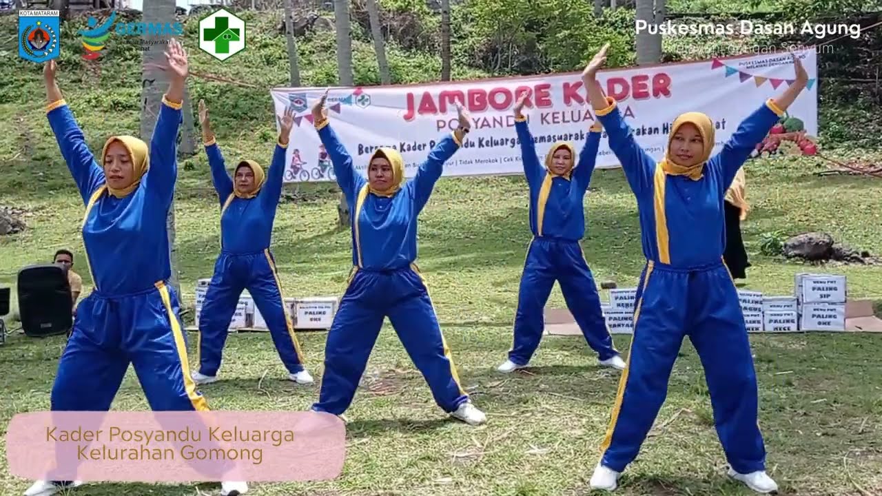 Senam Peregangan Kader Posyandu Keluarga Puskesmas Dasan Agung