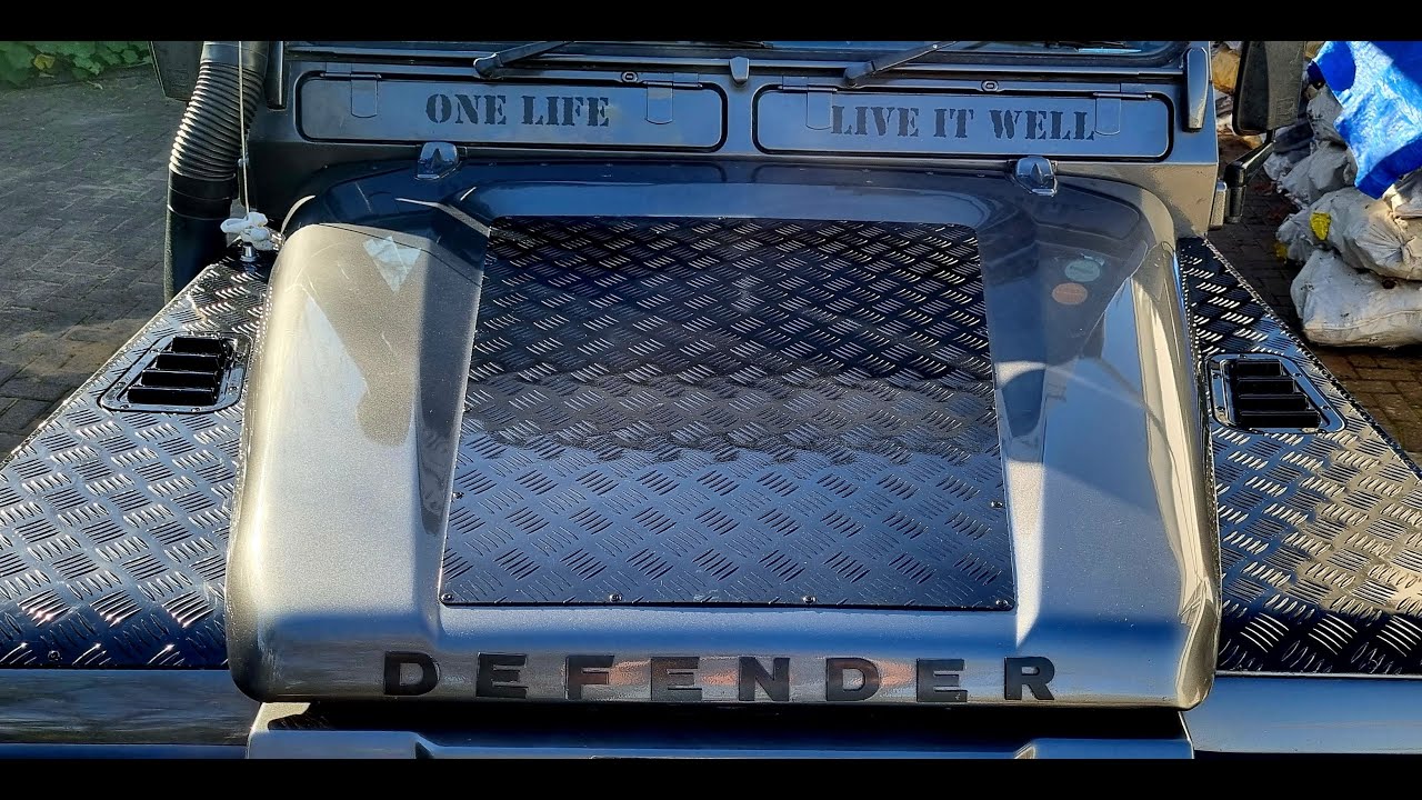 Defender Bonnet Protection Plate Install