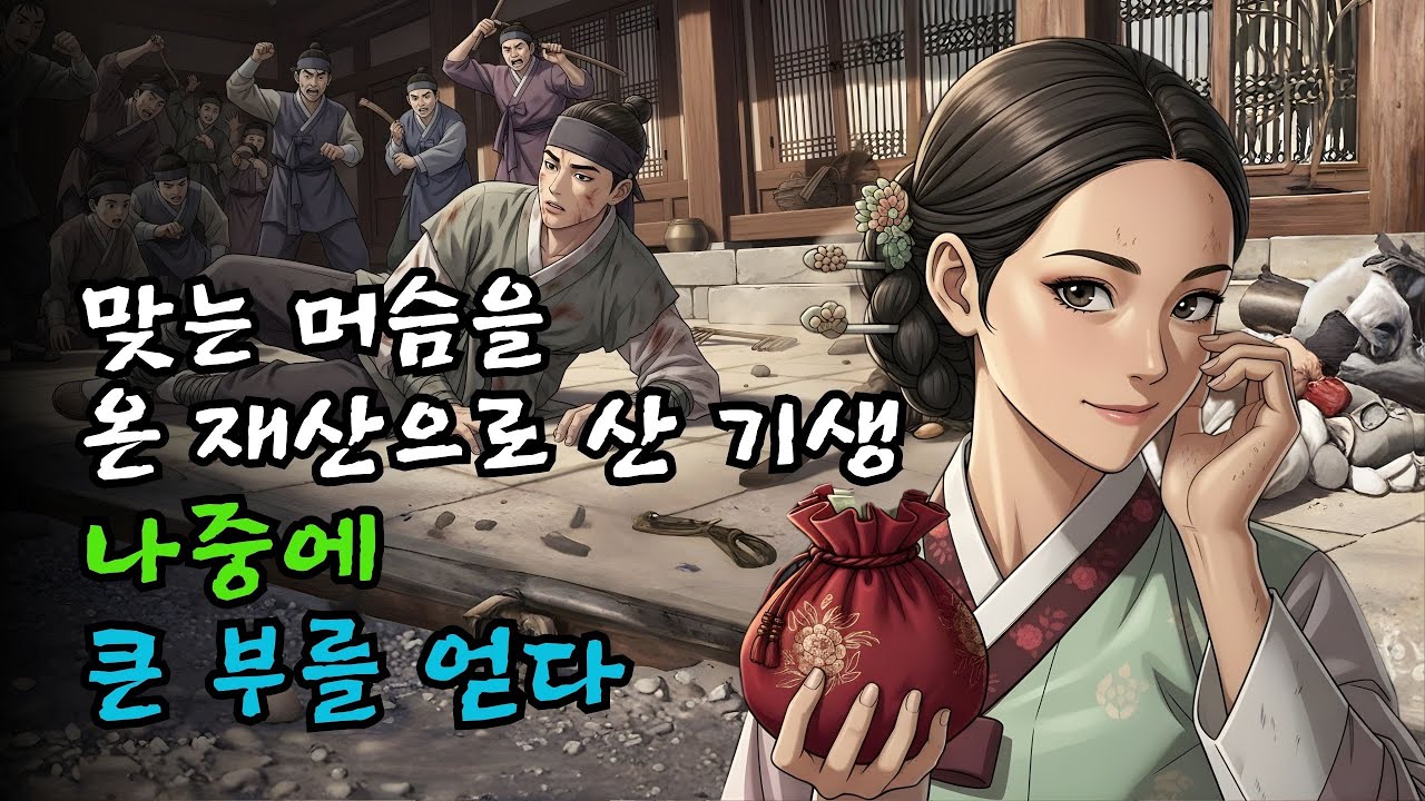 맞는 머슴을 전재산으로 산 기생, 후에 큰 부를 얻다 | 전설·민담·오디오북