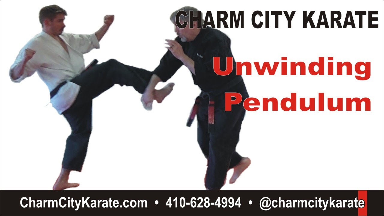 Unwinding Pendulum - Kenpo self defense for a right front kick right and right punch