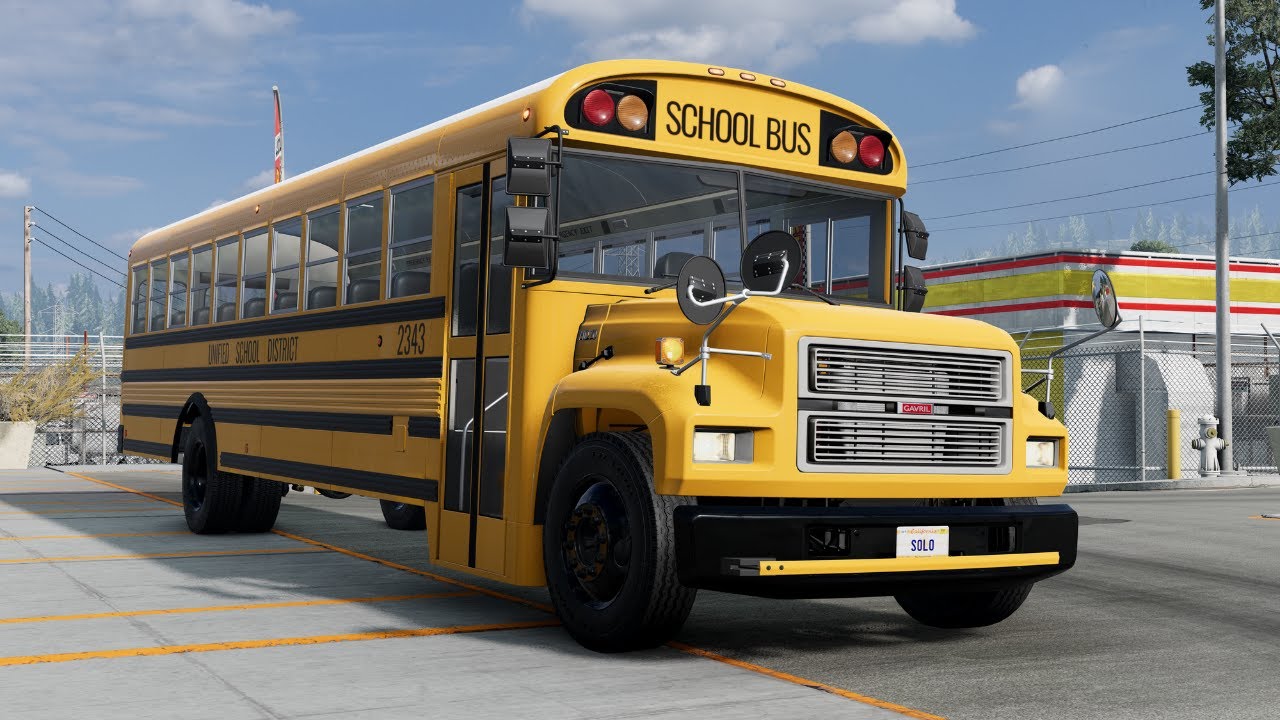 POV Driving With The Gavril MD70 School Bus - BeamNG.Drive