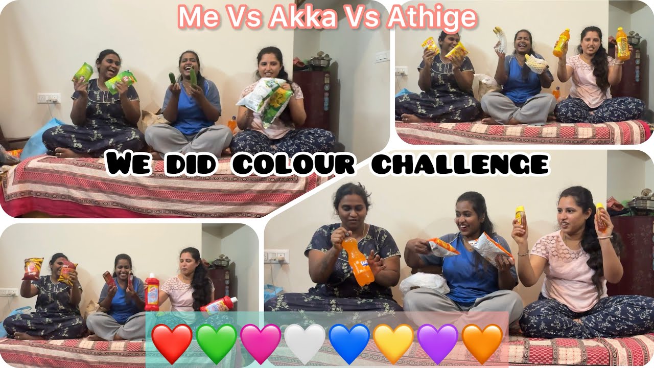 We did trending colour challenge 😅❤️ #trending #youtube #challenge #travel #love #funny 